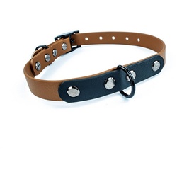 Tierluxe Hunde-Halsband Ewigkeit, Biothane, Handgemacht braun XXL Halsumfang 45-51 cm
