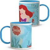 Kleine Meerjungfrau Tasse Personalisierte Tasse mit Namen. Plastikbecher für Kinder. Originelle Tassen für Geschenke. Disney Becher ARIELLE