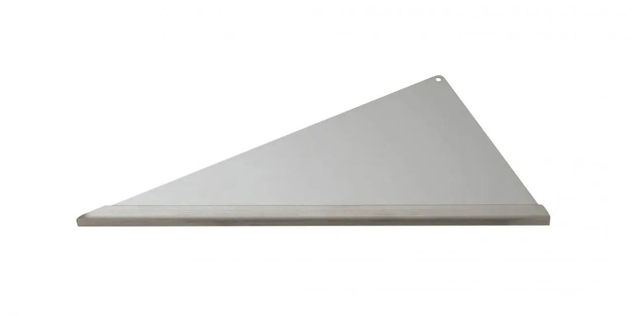 Eck-Duschablage (langer Schenkel rechts) 340 x 300 x 160 mm Vorderkante: Quadratprofil | 