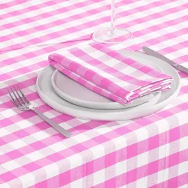 Homescapes Tischdecke Vichy-Karo 137 x 178 cm Pink
