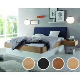 Hasena Oak-Line Massivholzbett Practico 180x200 cm / Eiche gebürstet, geölt / Weiss