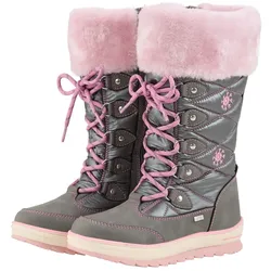 TOM TAILOR Unisex Gefütterte Schneestiefel, grau, Applikationen, Gr. 27