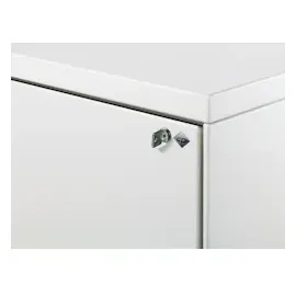 C+P CP-Möbel Büro-Schiebetürenschrank 160 x 40 x 195 cm grau/rot