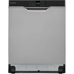 Telefunken Geschirrspüler Unterbau 60 cm, Spülmaschine Silber, 12 Maßgedecke, 6 Programme, AquaStop, 45 dB, GEU6012DI