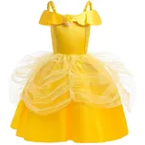 Lito Angels Prinzessin Belle gelbes Kleid Ballkleid Schöne und das Biest Kostüm Verkleiden für Kinder Mädchen Größe 4-5 Jahre 110, Stile A