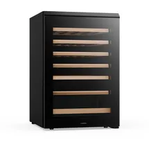 Klarstein Bevora Weinkühlschrank 48 Flaschen – Freistehender Weinkühlschrank, Touch-bedienfeld 4–18 °c, Uv-glastür, Led-beleuchtung, Holzablagen