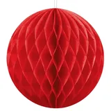Partydeco Wabenball rot 10 cm