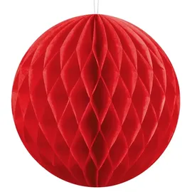 Partydeco Wabenball rot 10 cm