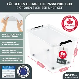boxxivo Aufbewahrungsbox 39 x 35 x 58 cm 1-tlg. Transparent