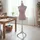 MCW Schneiderpuppe MCW-F20, Kleider-/Schaufensterpuppe Torso weiblich, Kunststoff Holz rosa