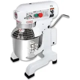 Beeketal 'BSM10a' Profi Teigknetmaschine mit Planetenrührwerk 10 Liter Kapazität (3 Stufen 105, 170, 340 U/min), Knetmaschine inkl. Knethaken, Schneebesen und Flachrührer - weiß lackiert