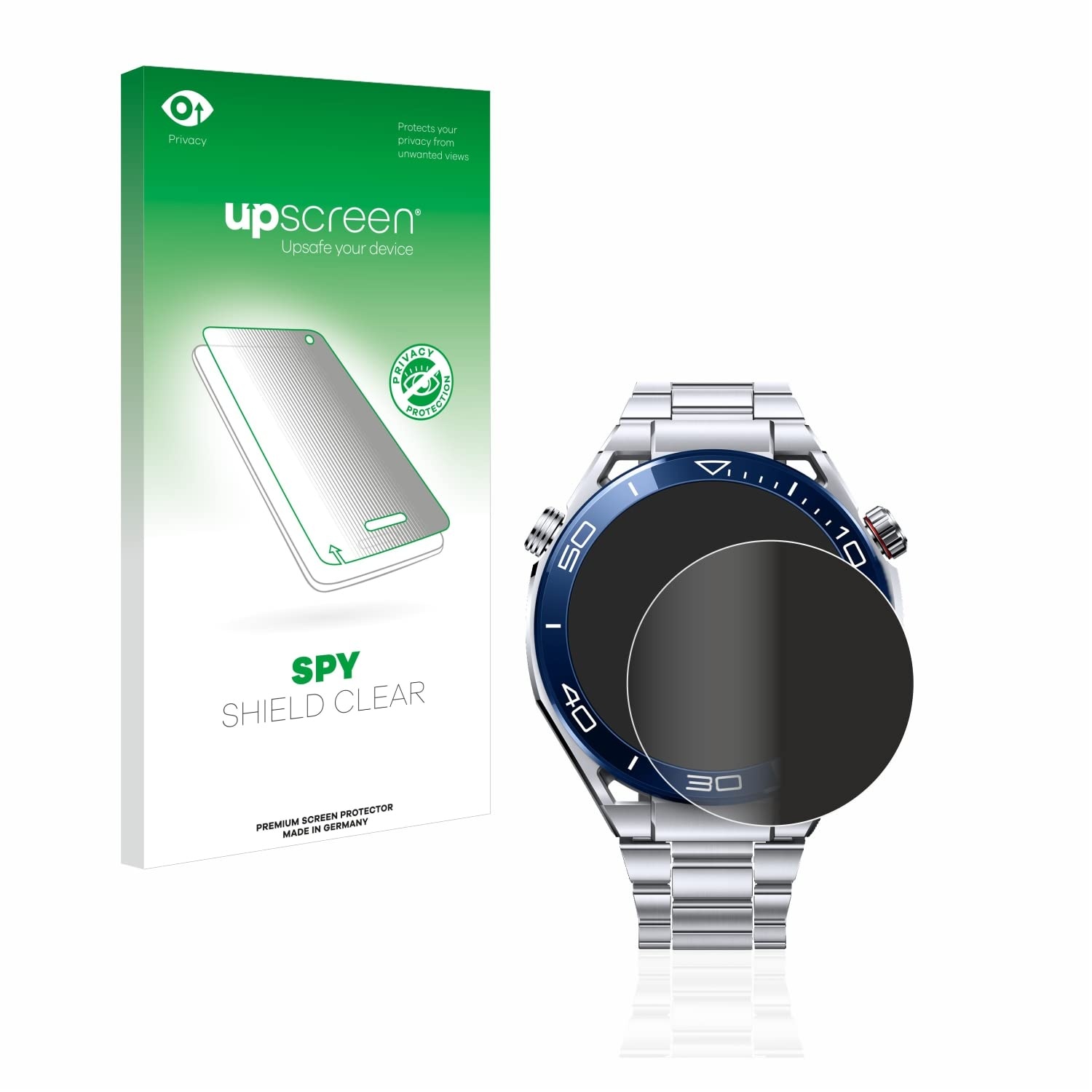 upscreen Anti-Spy Blickschutzfolie für Huawei Watch Ultimate (48,5 mm) Privacy Screen Displayschutz-Folie [Sichtschutz, Blaulichtfilter]