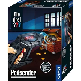 Die Drei ??? Peilsender von KOSMOS, Finde das Geheimversteck mit unsichtbarem Ultraschall, Detektor mit LED-Skala zeigt Richtung und Entfernung an, Detektiv Spielzeug Set für Kinder ab 8 Jahre