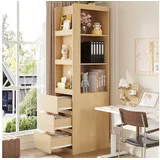 stilvora Bücherregal 60 x 40 x 200 cm Braun