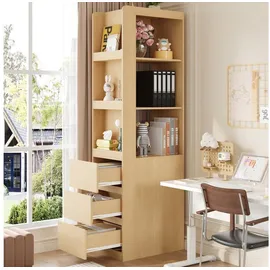 stilvora Bücherregal 60 x 40 x 200 cm Braun