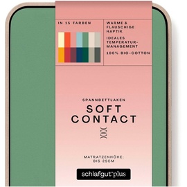 SCHLAFGUT Soft Contact 140 x 200 - 160 x 200 cm green mid