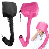 2 Stück Trockenhauben Für Haare Trockenhaube Föhnhaube Fönhaube Satin Diffuser Cap Für Locken Trockenhaube Für Locken Bonnet Hair Dryer Satin Diffuser Cap Trockenhaube Für Haare Schwarz Rosa