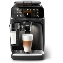 Automatische Kaffeemaschine der Philips 5400-Serie – LatteGo-Milchaufschäumer, 12 Getränke, intuitives Display, 4 Benutzerprofile, Schwarz (EP5441/50)