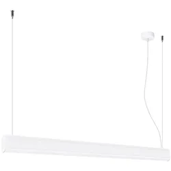 Pendelleuchte "Pendelleuchte FARGE Weiß LED 4000K", weiß, H: 150cm, Lampen, Lichter ausschalten, Riemenverstellung