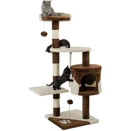 LIONTO Kratzbaum Höhe 112 cm braun/beige