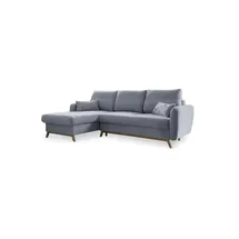 miuform Eckcouch Polyester 2-Sitzer Grau