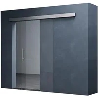 Mai & Mai Glasschiebetür komplettset softclose Amalfi in Klarglas, Griffart: Stangengriff, BxH: 77,5x205cm, 15 mm Wandabstand, inkl. Softclose-Automatik, 8mm ESG-Sicherheitsglas