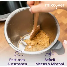 Mixcover nachhaltiger Holz-Spatel für Thermomix TM7 TM6,TM5,TM31 Drehkellenspatel Teigschaber