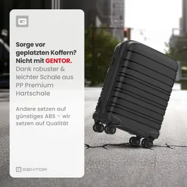GENTOR Hartschalenkoffer GTSC XL 96 L Schwarz