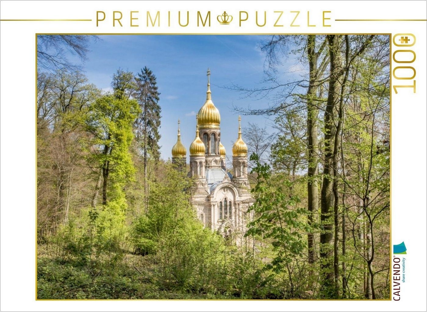 CALVENDO Puzzle CALVENDO Puzzle Russisch-Orthodoxe Kirche in Wiesbaden 1000 Teile Lege-Größe 64 x 48 cm Foto-Puzzle Bild von Dietmar Scherf, 1000 Puzzleteile