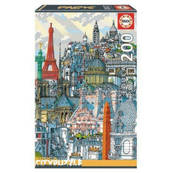 Carletto Puzzle Educa - Paris 200 Teile City Puzzle, Puzzleteile