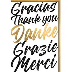 Danke Karte mehrsprach BRAUN + COMPANY 5400-24155   Schrift
