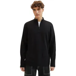 Langarmshirt, in Waffelpiqué-Optik, Gr. M, black, , 22342552-M