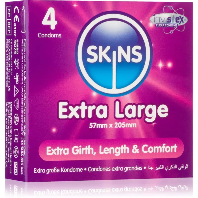 Skins Extra Large Kondome Vanilla 4 St.