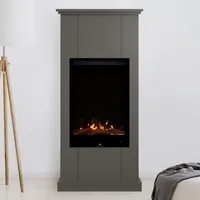 Noble Flame BOAVISTA [moderner Stand-Elektrokamin]: Quarzgrau