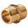 Tradecom Messing Gewinde-Fitting Doppelnippel mit Langgewinde 1"AG - 1"AG (DN 25), schwere Ausführung