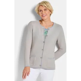 GOLDNER Elegante Strickjacke mit Taschen Beige 46