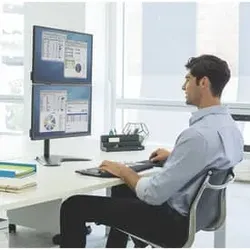 FELLOWES Bildschirmträger Doppel-Monitorarm 8044001 freistehend