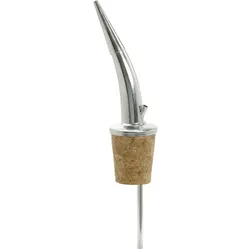 HORN - Spitztüllen-Ausg., metall mit Naturkorken für alle 0,7 - 1,0 lt. Flaschen - 2er Pack