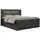 MKS Boxspringbett GOLD-5 KING LED 160/200 Dunkelgrau Struktur - H3,