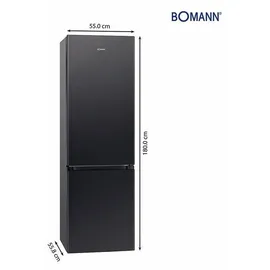 Bomann KG 184.1 Kühl-Gefrierkombination (269 l, 1800 mm hoch, Schwarz)