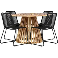 VCM Ebuy24, Gartentisch + Balkontisch, Gartenset LumpurLindos (120 cm)