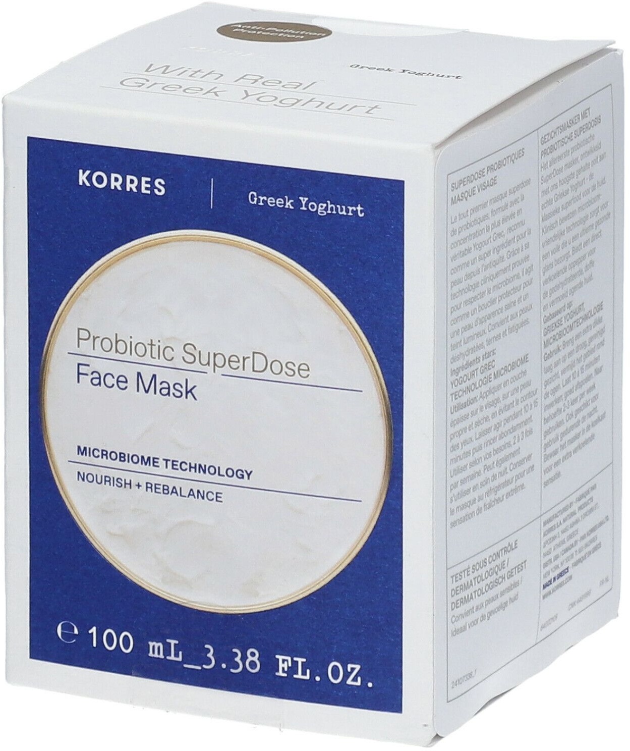 KORRES MASQUE SUPERDOSE PROBIOTIQUES & YAOURT GREC 100 ml masque(s) pour le visage