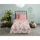 Good Morning "Bibi blossom", rosa, B/L: 100cm x 135cm, 1 Stk., 1 Stk., Renforcé, B/L: 60cm x 40cm, 2 Stk., Renforcé, Obermaterial: 100% Baumwolle, Bettwäsche, Baumwolle, 120x150, Reißverschluss, Wende, Baby, Mädchen, Bambi, Rosa