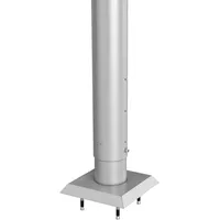 Biohort Steher für Sichtschutz zum Andübeln 135 cm silber