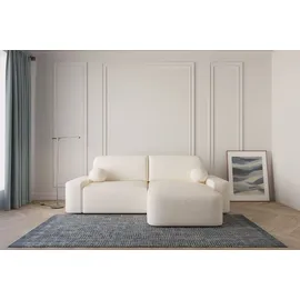 moeblo Eckcouch Bouclé 2-Sitzer Beige