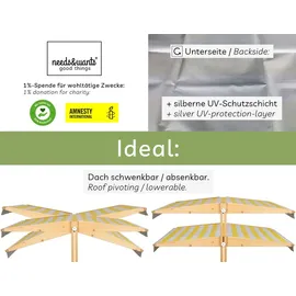 needs&wants® Sandkasten Sunplaya4 113 x 113 x 113 cm mit Abdeckung