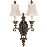 Elstead Lighting Feiss FE-DRAWING-ROOM2 - Wandleuchte DRAWING ROOM 2xE14/60W/230V - Bronze