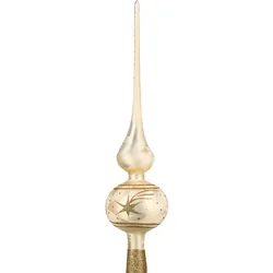 Weihnachtsbaumspitze Groß 35cm in Ice Champagner Gold Komet