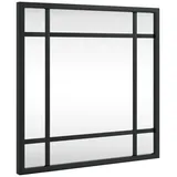 vidaXL Wandspiegel Schwarz 30x30 cm Quadratisch Eisen