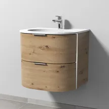 Sanipa Waschtisch-Unterschrank 2 Auszüge 52,2 x 58,4 x 51,4 cm Eiche-Natural-Touch